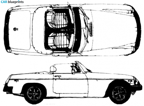 1975 MG B MK III Cabriolet blueprint