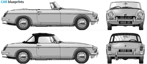 1962 MG MGB Roadster blueprint