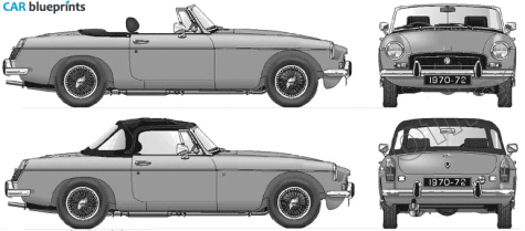 1970 MG MGB Roadster blueprint