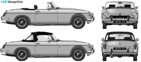 1972 MG MGB Roadster blueprint