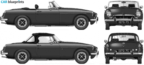 1968 MG MGB Roadster blueprint