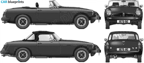 1976 MG MGB Roadster blueprint