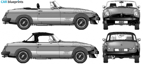 1980 MG MGB Limited Edition Roadster blueprint