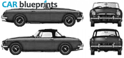 1962 MG MGB Cabriolet blueprint