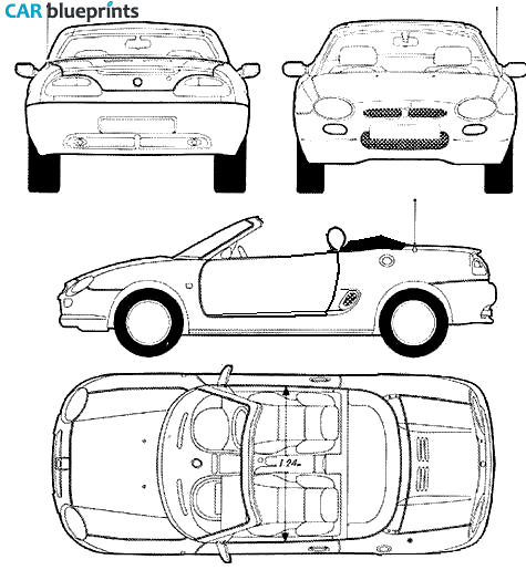 1999 MG MGF Roadster blueprint