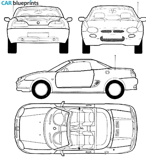 1999 MG MGF Roadster blueprint