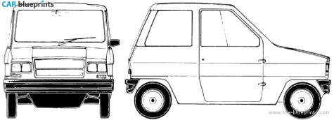 1981 Microcar RJ-49 Hatchback blueprint