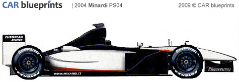 2004 Minardi PS04 F1 OW blueprint