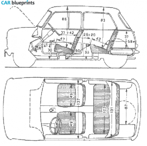 1965 Mini 1000 Hatchback blueprint