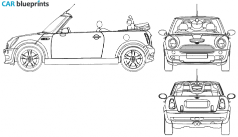 2000 Mini Mini Cabriolet blueprint