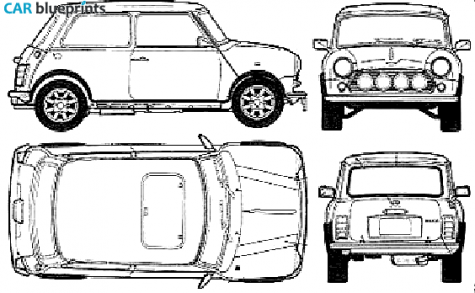 1968 Mini Cooper Hatchback blueprint