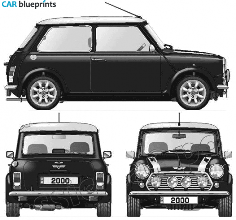 2000 Mini Cooper Sport 500 Hatchback blueprint