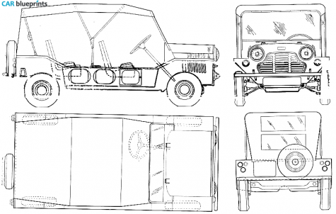 1966 Mini Moke Cabriolet blueprint