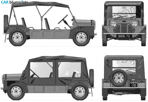 1968 Mini Moke Cabriolet blueprint