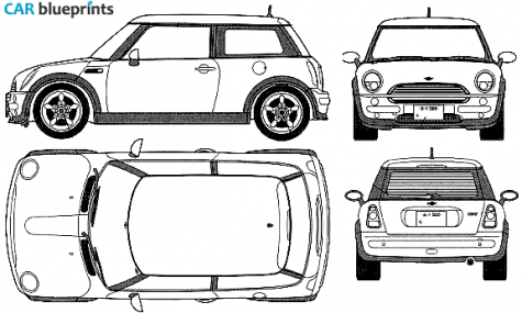 2001 Mini One Hatchback blueprint