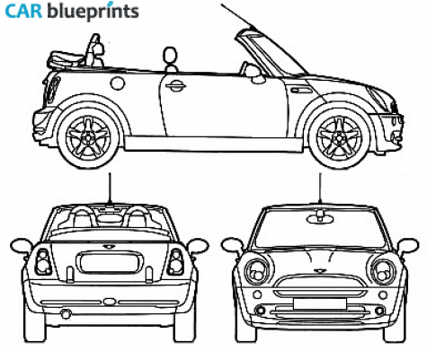 2006 Mini One Convertible Cabriolet blueprint