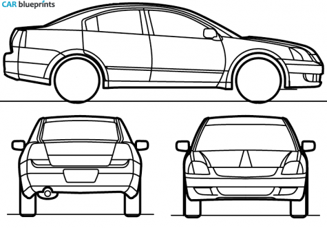 2007 Mitsubishi 380 Sedan blueprint