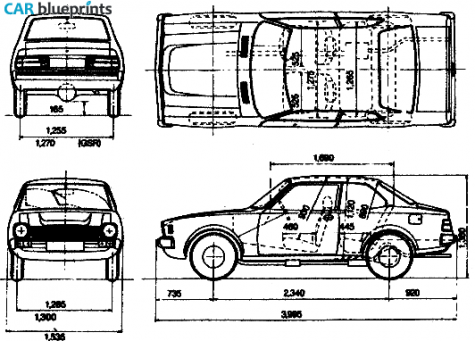 1960 Mitsubishi Colt Sedan blueprint