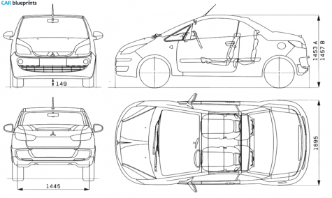 2006 Mitsubishi Colt CZC Cabriolet blueprint