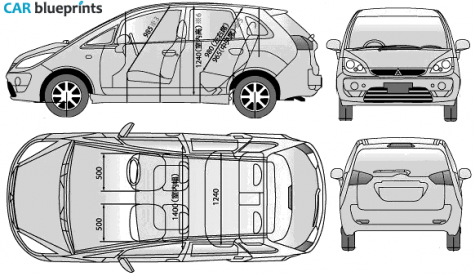 2005 Mitsubishi Colt Plus Wagon blueprint