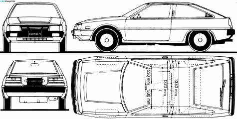 1985 Mitsubishi Cordia Hatchback blueprint