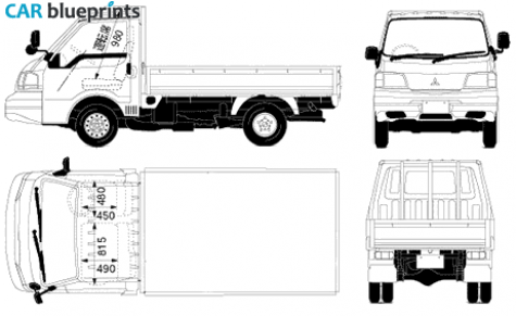 2005 Mitsubishi Delica Truck blueprint