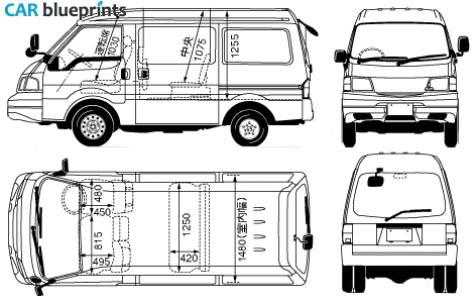 2005 Mitsubishi Delica Microvan blueprint