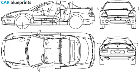 2005 Mitsubishi Convertible Cabriolet blueprint