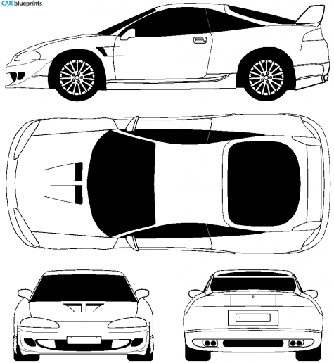 1995 Mitsubishi Eclipse II Tuning Coupe blueprint