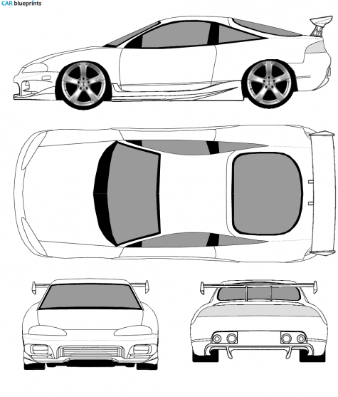 1995 Mitsubishi Eclipse II Tuning Coupe blueprint