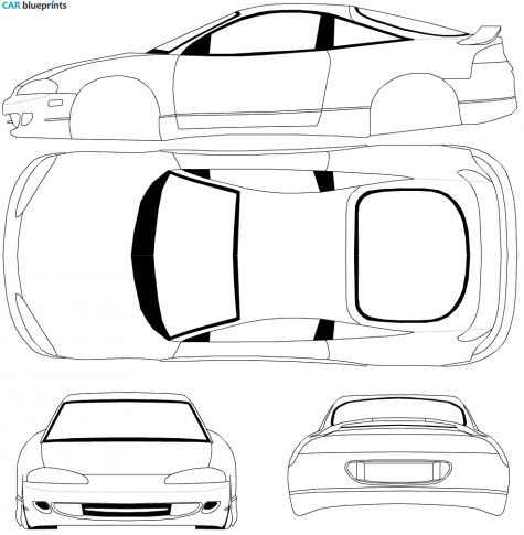 1995 Mitsubishi Eclipse II Coupe blueprint