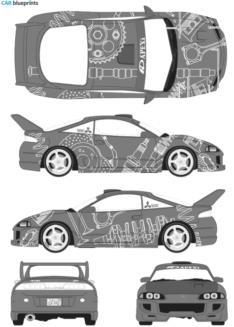 1999 Mitsubishi Eclipse Coupe blueprint