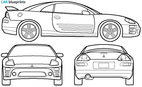 2001 Mitsubishi Eclipse III Coupe blueprint