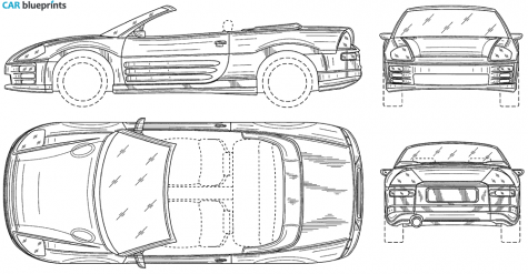 2003 Mitsubishi Eclipse Cabriolet blueprint