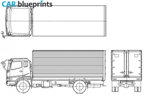 2005 Mitsubishi FP517JR Truck blueprint