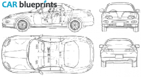 1998 Mitsubishi FTO Coupe blueprint