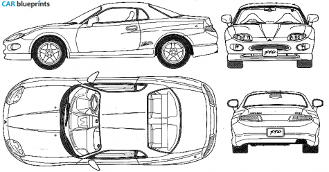 1998 Mitsubishi FTO GS Coupe blueprint