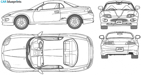 1998 Mitsubishi FTO Coupe blueprint