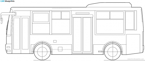 2007 Mitsubishi - Fuso Aero Midi ME Bus blueprint