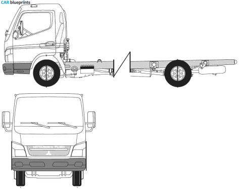 2007 Mitsubishi Fuso Canter Truck blueprint