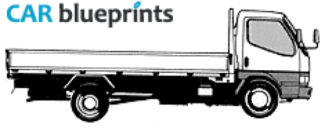 2007 Mitsubishi Fuso Canter FC Truck blueprint