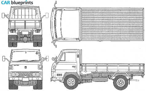 1975 Mitsubishi Fuso Canter T200 Truck blueprint