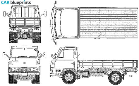 1975 Mitsubishi Fuso Canter T200 Truck blueprint