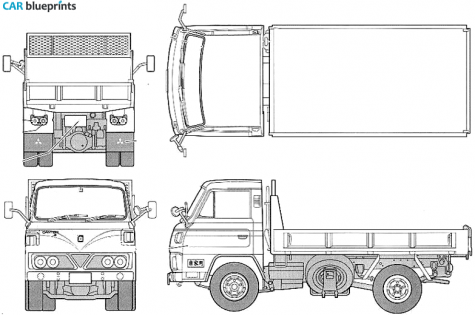 1975 Mitsubishi Fuso Canter T200 Series S50 Dump Truck blueprint