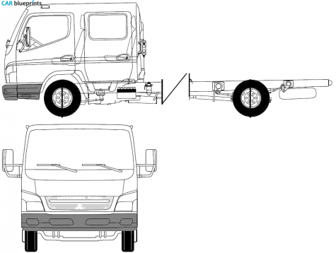 2007 Mitsubishi Fuso Canter Twin Cab Truck blueprint