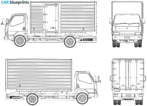 Mitsubishi Canter Truck blueprint