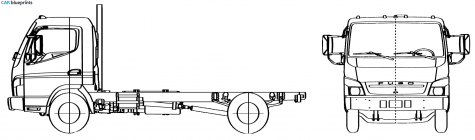 Mitsubishi Fuso FE140 Truck blueprint