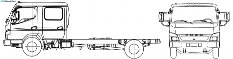 Mitsubishi FE145 Crew Truck blueprint