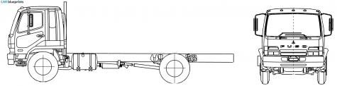 Mitsubishi Fuso FM260 Truck blueprint