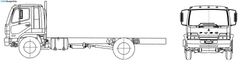 Mitsubishi Fuso FM330 Truck blueprint